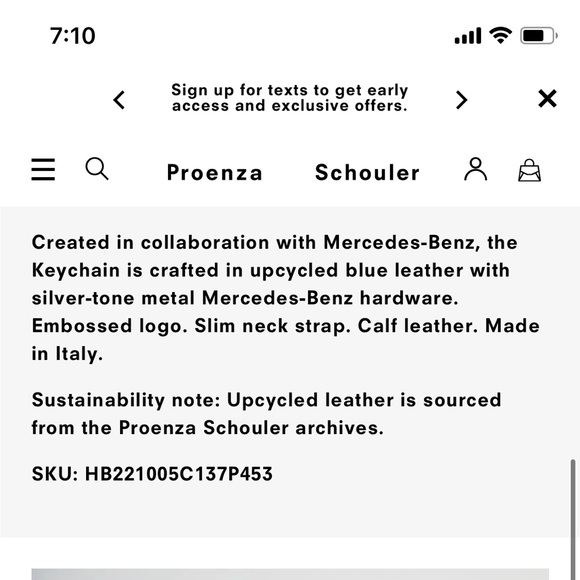 Proenza Schouler Mercedes-Benz Leather Keychain - Picture 3 of 6